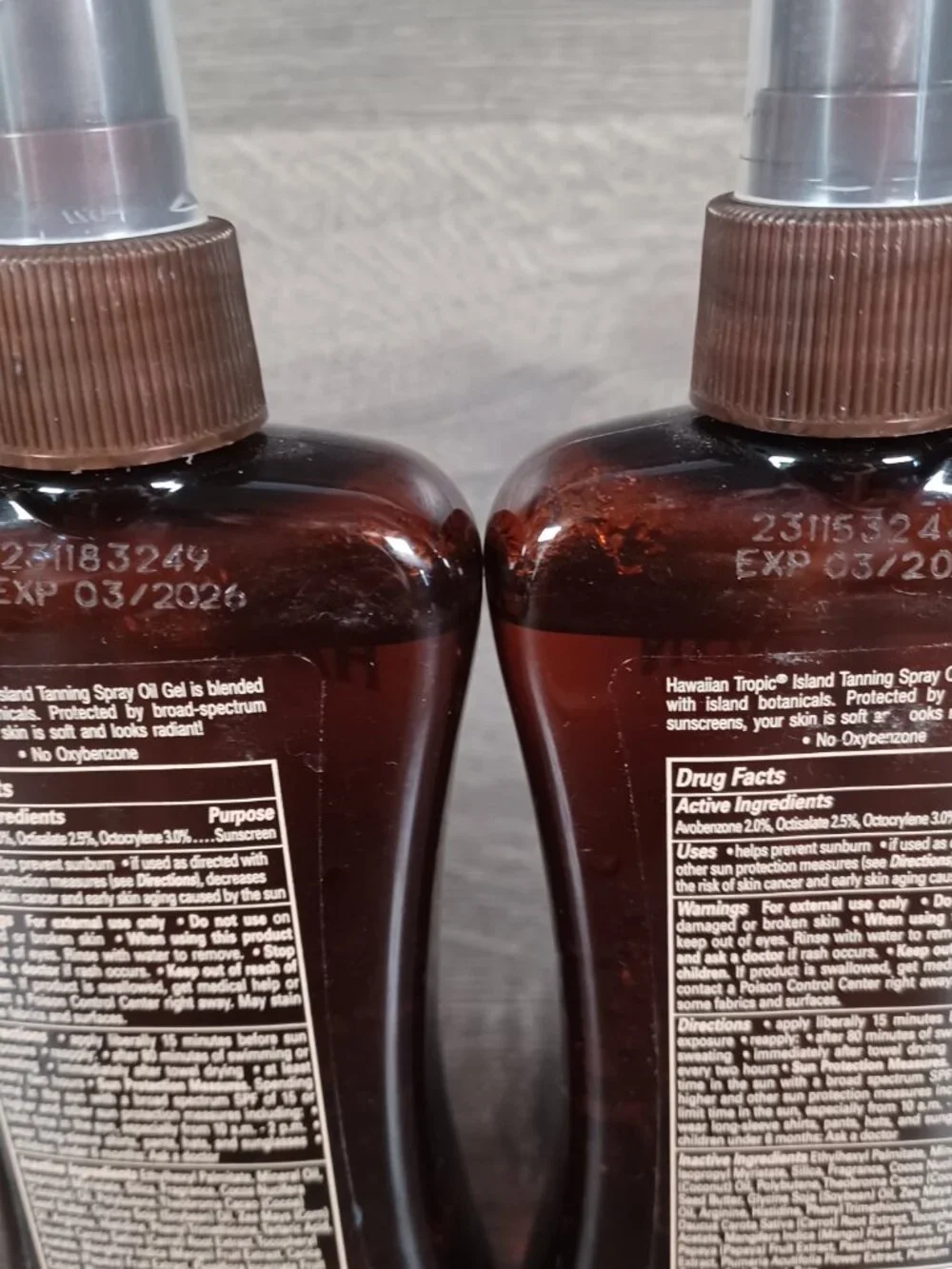 New Lot of 2 Hawaiian Tropic Protective Tanning Sunscreen 8.oz Oil SPF 15